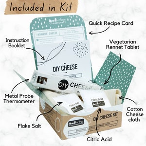 Mozzarella Making Kit, Ricotta Cheesemaking Kit, 1 Hour 4 Batches, Fun Gift for Cheese Lover, Date Night Cooking Activity, DIY Cheese Kit image 2