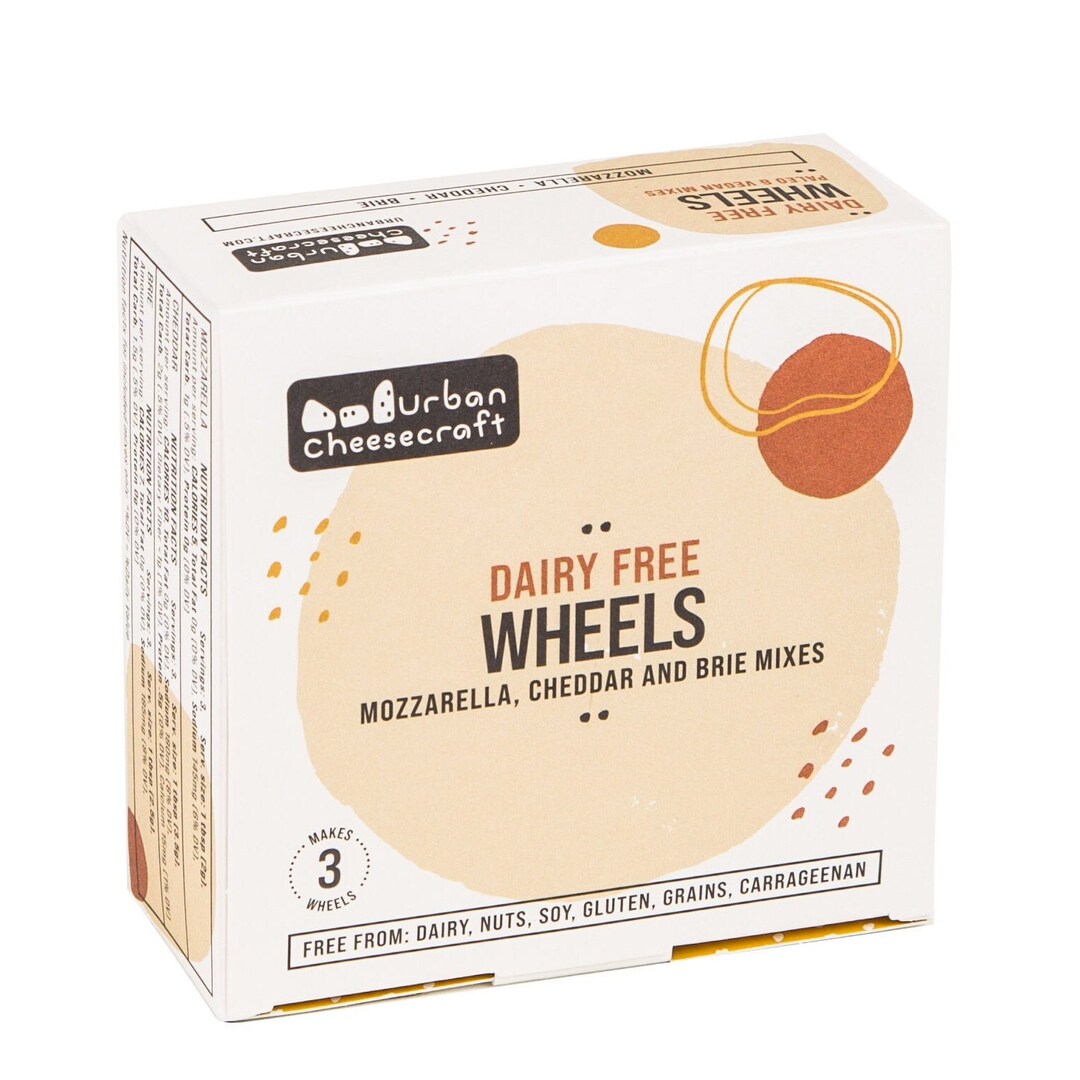 DIY Vegan Cheese Kit, Vegan Smoky Cheddar, Mozzarella, Brie, Vegan