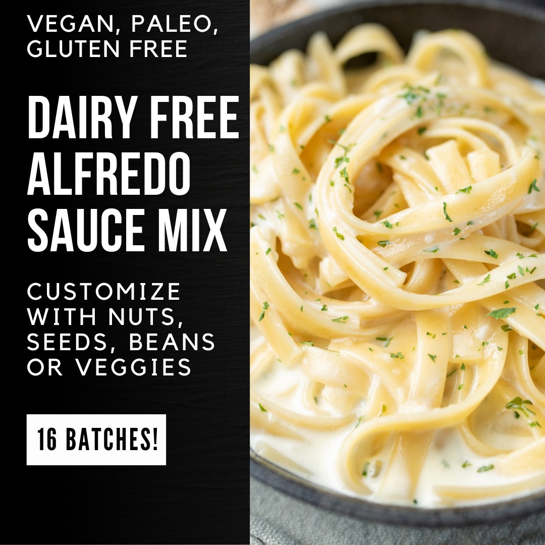 Vegan Alfredo Sauce Mix, Plant Based Cheese Sauce, Dairy Free Alfredo