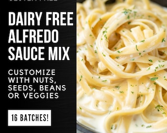 Vegan Alfredo Sauce Mix, Plant Based Cheese Sauce, Dairy Free Alfredo, Vegan Pasta Sauce, Allergy Friendly, Vegan Meal Plan Vegan Italian