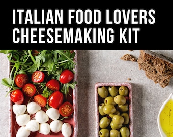 Gift for Italian Food Lover, DIY Cheesemaking Kit, Make Mozzarella and Ricotta, DIY Mozzarella Cheese Kit, Fun Cooking Experience, Antipasto