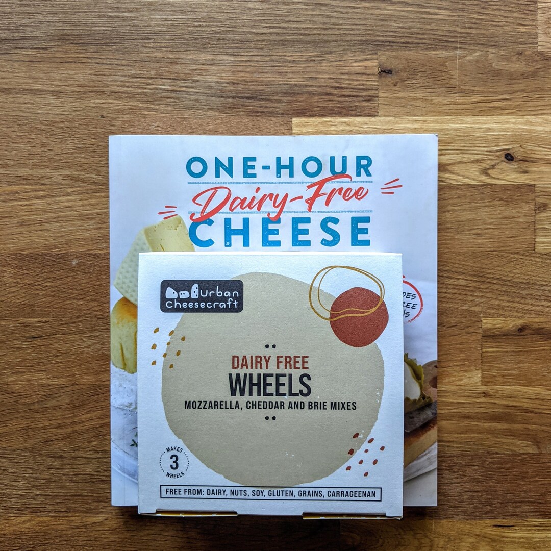 Vegan Cheese Making Kit and Book Bundle Kit Makes Cheddar, Mozzarella