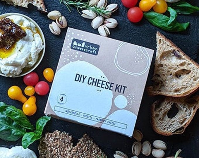 Mozzarella Making Kit, Ricotta Cheesemaking Kit, 1 Hour 4 Batches, Fun Gift for Cheese Lover, Date Night Cooking Activity, DIY Cheese Kit