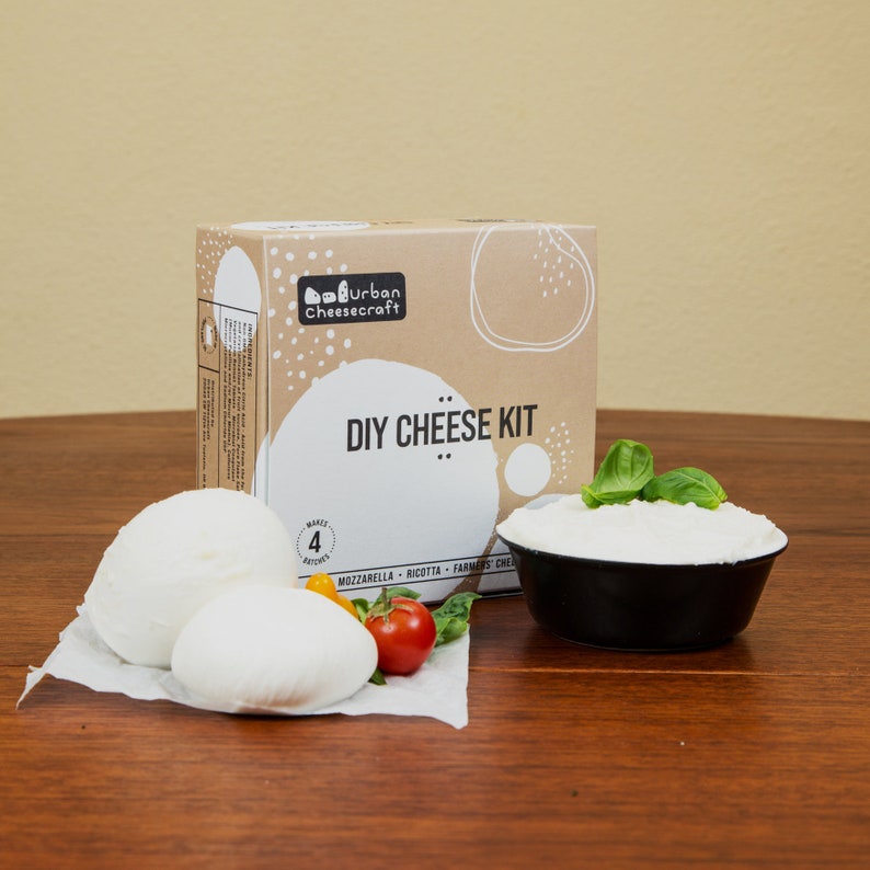 Regalo per gli amanti del cibo italiano, kit per la produzione di formaggio fai da te, preparazione di mozzarella e ricotta, kit per mozzarella fai da te, divertente esperienza di cucina, antipasto immagine 9