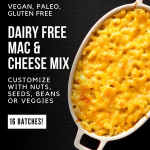Vegan Mac and Cheese Sauce Mix, Powdered Vegan Cheese Sauce, Dairy Free Mix for Macaroni and Cheese, Plant Based, Vegan Nacho Sauce, Queso