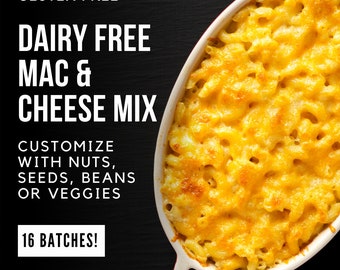 Vegan Mac and Cheese Sauce Mix, Powdered Vegan Cheese Sauce, Dairy Free Mix for Macaroni and Cheese, Plant Based, Vegan Nacho Sauce, Queso