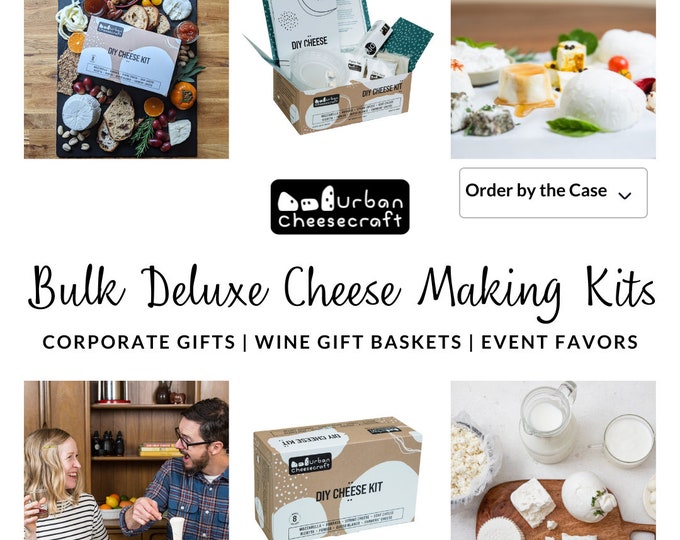 Bulk Food Gifts, 12 Cheese Kits By Case, DIY Cheese Making Kit, Team Building Gift, Employee Appreciation Box, Cooking Kit for Adult Clients