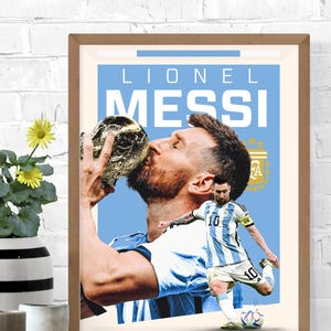 Messi-poster voetbalposter Lionel Messi-poster Argentinië-poster Messi-voetbalposter WK-poster Poster van Messi Lionel Messi print