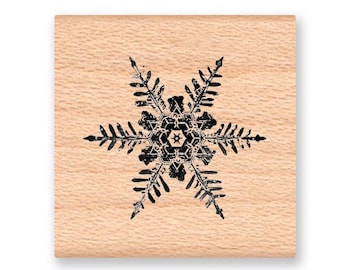 SNOWFLAKE RUBBER STAMP~Three Style Options~Snowflakes~Christmas or Winter Snow~Card Making~Crafts~Vintage  (17-04M)(17-03L)(16-12)