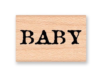 BABY Rubber Stamp~Baby Word~Baby Shower~Announcement~New Born~ Wood Mounted Rubber Stamp(14-37)