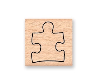 PUZZLE PIECE Rubber Stamp~Puzzle Hobby Stamp~Wood Mounted Rubber Stamp (10-28)
