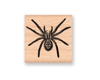 SPIDER Rubber Stamp~BLACK WIDOW~Halloween Stamps~Halloween Decor~Party Favors~Bug~Insect~Creepy~Supplies~Mountainside Crafts (34-26)