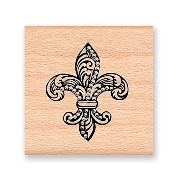 Fleur-de-lis  Rubber Stamp~Florence Italy Symbol~Wood Mounted Rubber Stamp