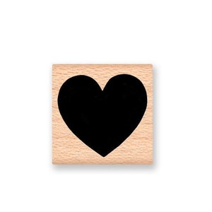 SMALL HEART~Rubber Stamp~Two Size Options~ Heart Silhouette~Valentine&#39;s Day~Love~Wedding~Anniversary~ wood mounted (02-05)(33-61)