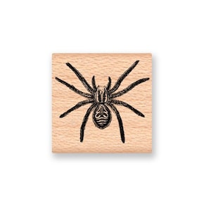 SPIDER Rubber Stamp~BLACK WIDOW~Halloween Stamps~Halloween Decor~Party Favors~Bug~Insect~Creepy~Supplies~Mountainside Crafts (34-26)