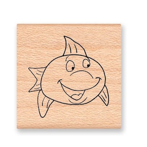 STAMP SET~SIX Cute Little Fish Stamps~Tropical Fish~Goldfish~Guppy~Funny Illustration Fish Bowl or Aquirium Pet Fish Small Cards (11-25)