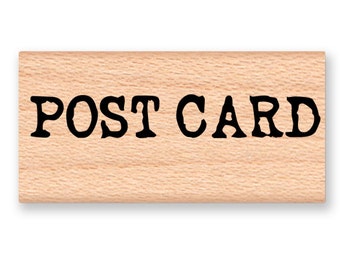 POST CARD~Rubber Stamp~Rustic Vintage Post Card Stamp~Type Font~Letter Writting~Wood Mounted Rubber Stamp (55-44)