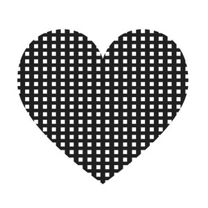 HEART RUBBER STAMP~Cling Stamp~Checked~Plaid~Pattern~Hearts~ Wedding~Birthday~Solid~Silhouette~Celebration~Happy Day~Celebrate~Party (57-19)