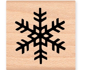 NORDIC SNOWFLAKE Rubber Stamp~Christmas~Holiday~DIY Card Making Crafting~Two Sizes~Wood Mounted Stamp (29-06A/Lg)(29-06B/Sm)