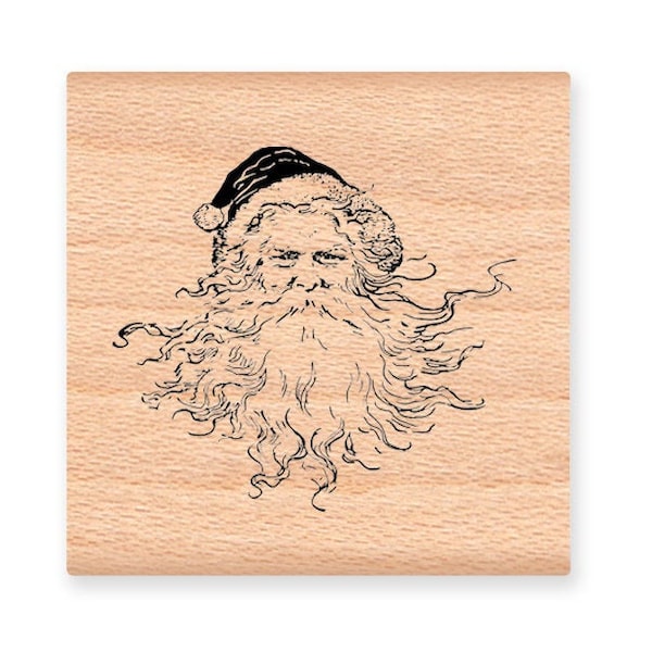Santa Rubber Stamp Etsy