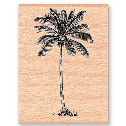 Palm Tree Rubber Stamp From Oldislandstamps - Etsy