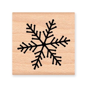 WINTER SNOWFLAKES Rubber Stamsp~Three Sizes Available~Christmas Holiday Decorating and Card Making~Wood Mounted Rubber Stamp