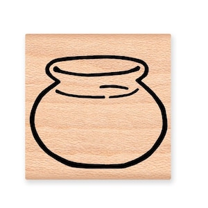 Glass Vase or Fish Bowl~Rubber Stamp~Perfect to fill with flowers or little fish~Wood Mounted Rubber Stamp by Mountainside Crafts (11-16)