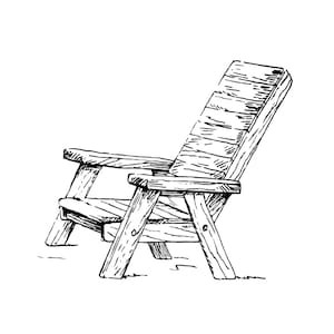 RUBBER STAMP SET of 2~Adirondack Beach Chair and Sun Umbrella~Unmounted Cling Stamps by Mountainside Crafts (50-08/09)