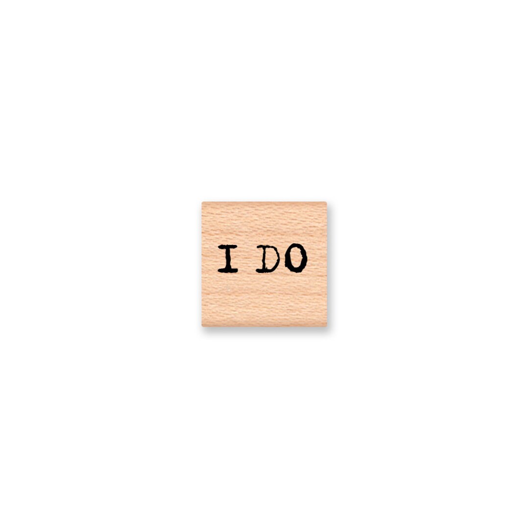 I DO -type Font- Wood Mounted Rubber Stamp - Etsy