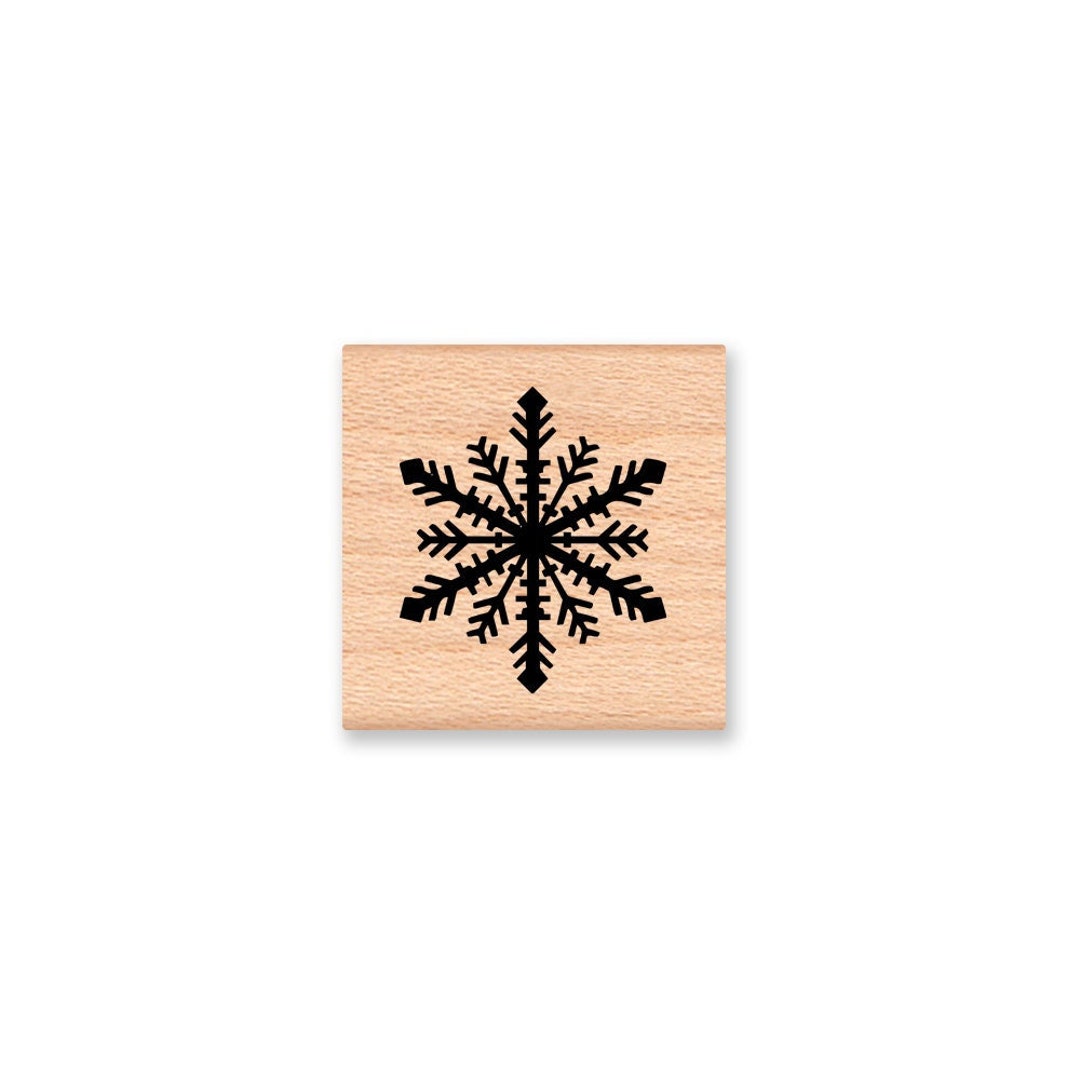 Snowflake Wood Handled Mini Stamp