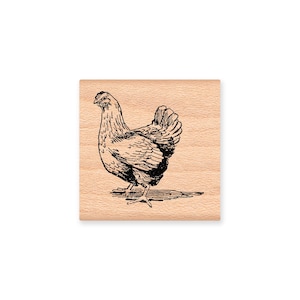 CHICKEN Rubber Stamp~Farm Hen~Old Hens~Farm Barnyard Country Stamps ~Wood Mounted Rubber Stamp from Mountainside Crafts (22-33)