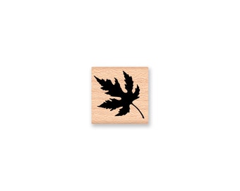 SMALL MAPLE LEAF Rubber Stamp~Fall Autumn Stamp~Thanksgiving~Silhouette Stamp~Solid Image Stamp~Card Making Supplies (34-19)