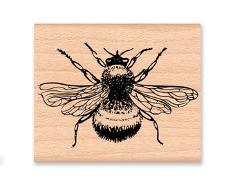 BEE Rubber Stamp~Bumblebee~Wood Mounted Rubber Stamp Available in three sizes~Wood Mounted Stamp  (25-14 S)(39-03 M)(39-04 L)