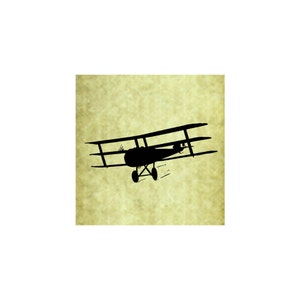 BIPLANE Rubber Stamp Prop Plane Old Vintage Airplane Silhouette Pilot Wings Bi Plane Aircraft Flying Airlines Old Fashion(46-06)