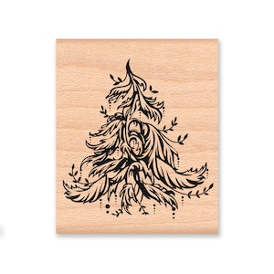 VINTAGE CHRISTMAS TREE Rubber Stamp~Pretty Holiday Tree Perfect for Christmas Cards and Holiday Crafting  (29-25)