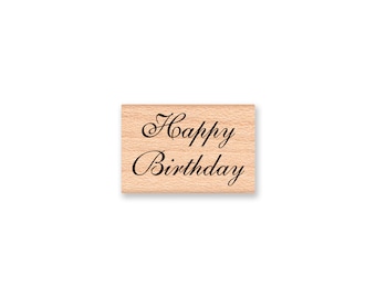 Happy Birthday-wood mounted rubber stamp(28-22)