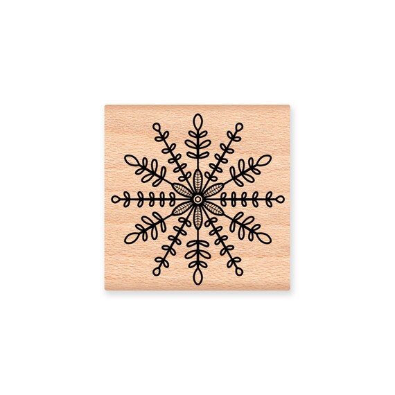 Snowflake Outline Rubber Stamp 2