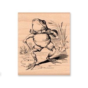 TAMPON GRENOUILLE ~ Tampon en caoutchouc crapaud ~ Vintage ~ Rencontres ~ Saint Valentin ~ Anniversaire ~ Illustration de dessin (36-11)