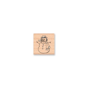 TINY SNOWMAN-Wood Mounted Rubber Stamp (MCRS 27-24)