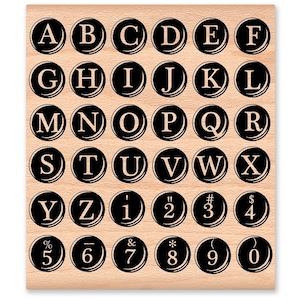 TYPEWRITER KEYS Alphabet Rubber Stamp~Vintage Typewriter Keys~Wood mounted or Unmounted Cling Stamp Option~Mountainside Crafts (38-17)