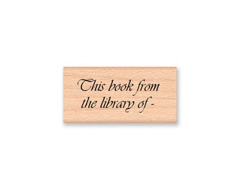 This Book From The Library Of - Wood Mounted Rubber Stamp (mcrs 12-16)