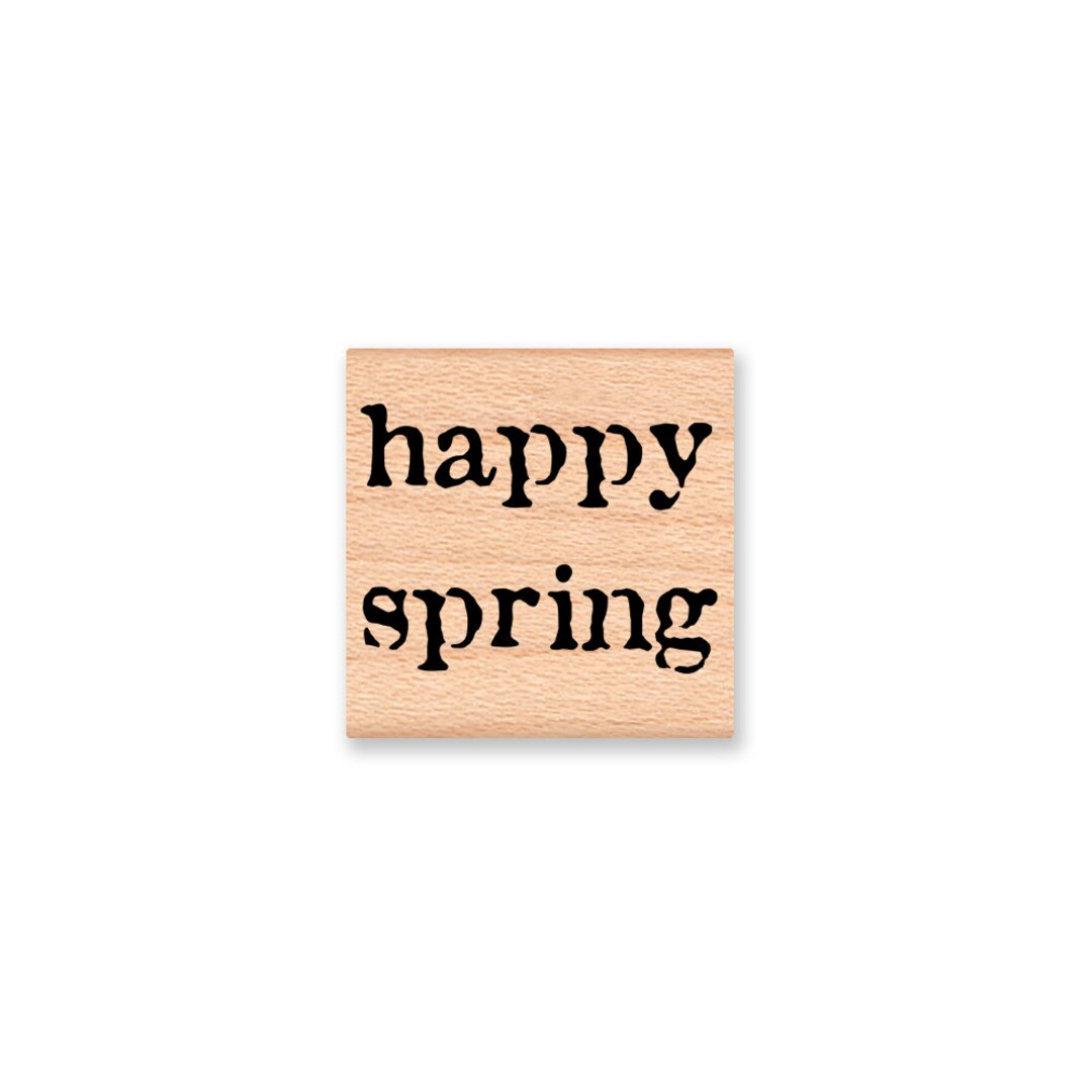Happy Spring Rubber Stamp~tiny Spring Wishes~easter Spring Celebration ...