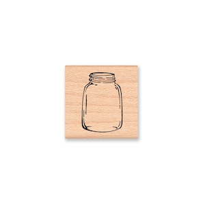 SMALL JAR Rubber Stamp~Vintage Old Fashion Jar~Small Flower Vase~Wood mounted rubber stamp (17-23)