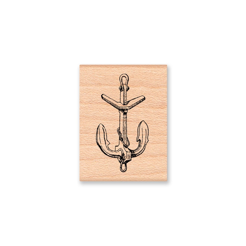 ANCHOR Rubber StampNautical Ocean ThemeSummer SailingWood Mounted Stamp by Mountainside Crafts 22-02 image 1