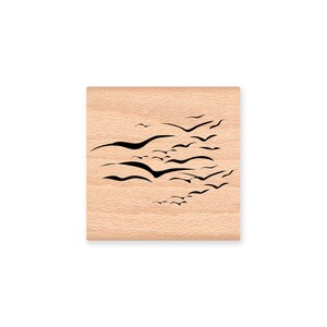 SEA GULLS Rubber Stamp~Bird Silhouette~Ocean Sea Nautical Stamps~ Wood Mounted Rubber Stamp by Mountainside Crafts (31-18)