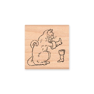 PUSS AND BOOTS-Wood Mounted Rubber Stamp (mcrs 29-19)