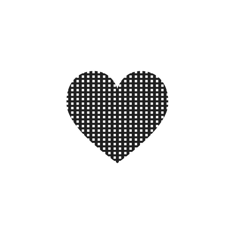 HEART RUBBER STAMP~Cling Stamp~Checked~Plaid~Pattern~Hearts~ Wedding~Birthday~Solid~Silhouette~Celebration~Happy Day~Celebrate~Party 57-19