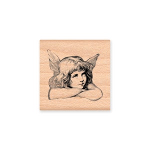 ANGEL-Vintage-Wood Mounted Rubber Stamp (MCRS 25-22)