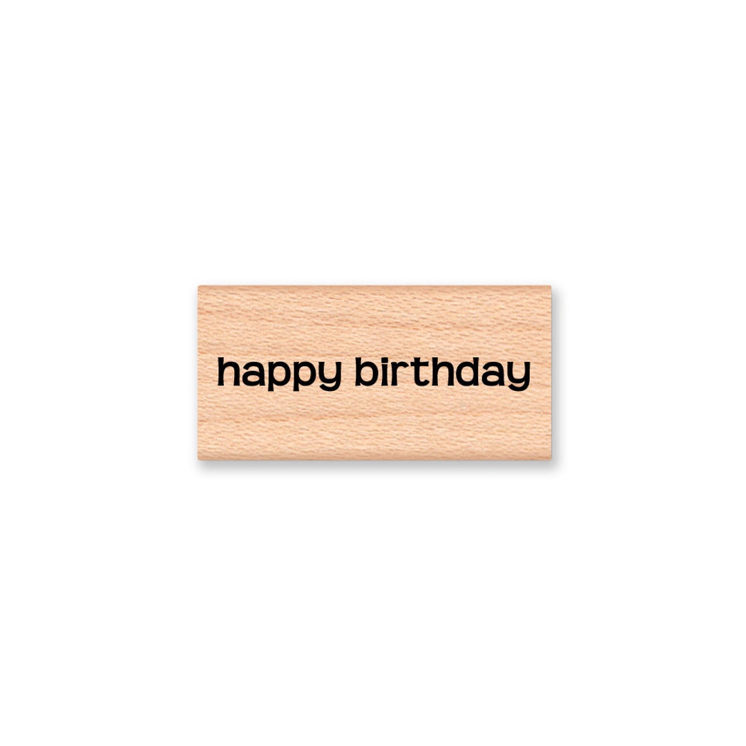 HAPPY BIRTHDAY - Wood Mounted Rubber Stamp (mcrs 09-31) - Etsy
