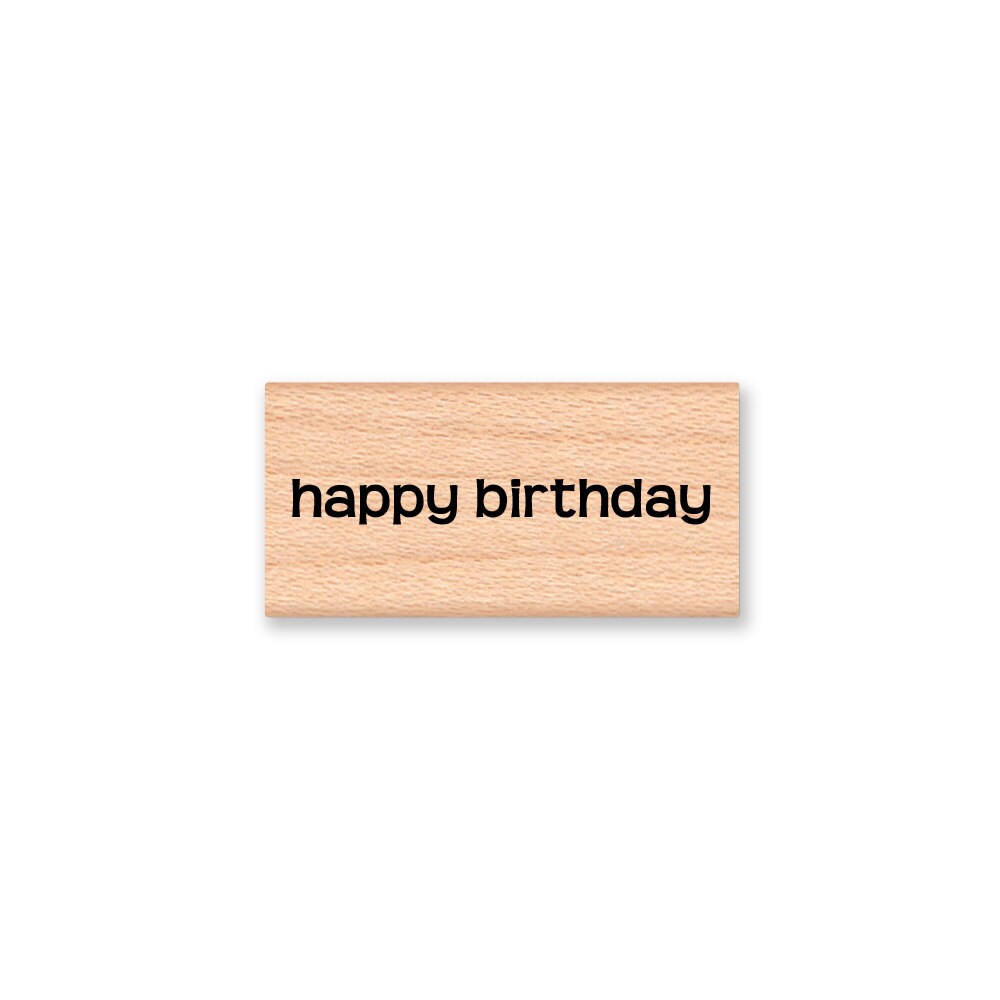 HAPPY BIRTHDAY Wood Mounted Rubber Stamp mcrs 09-31 | Etsy